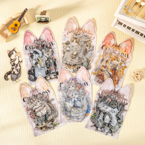 20PCS The Cat Club Day series sticker