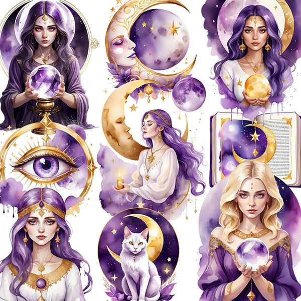 20PCS Purple girl sticker