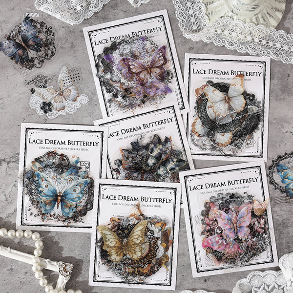 20PCS Lace Dream Butterfly Series sticker