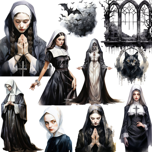 20PCS Dark nun sticker