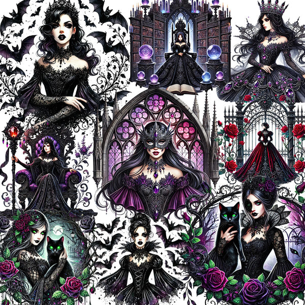 20PCS The Queen of Dark Goth sticker