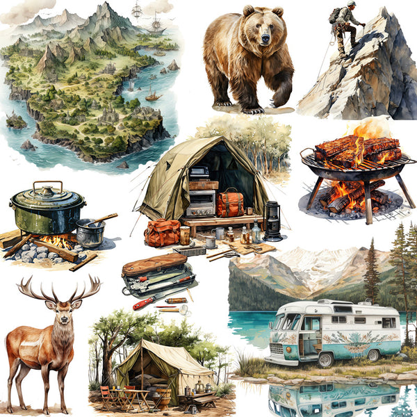 20PCS Wilderness camping sticker