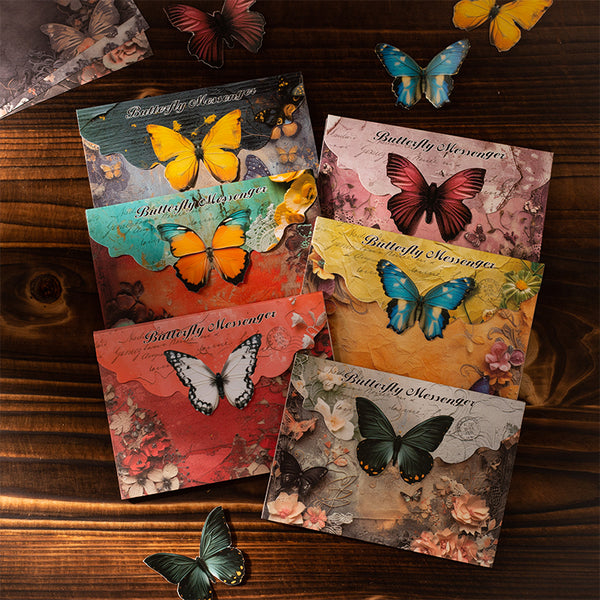 30PCS Butterfly Messenger series material paper