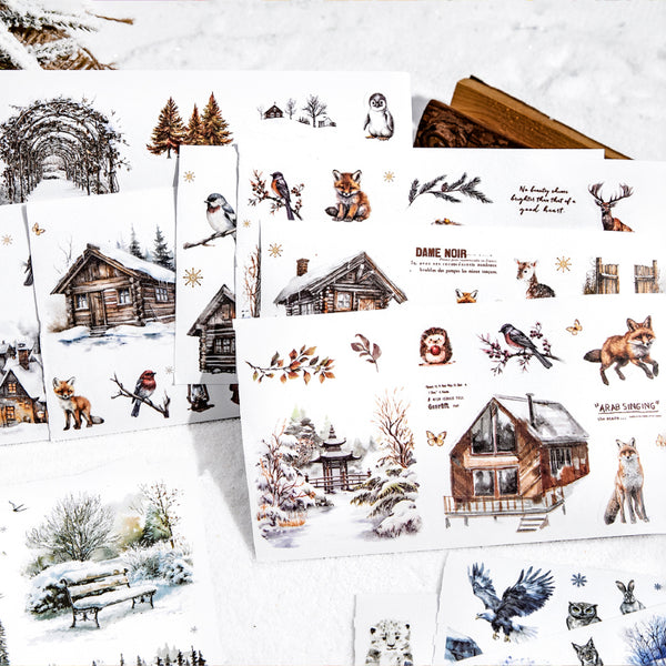 25PCS Frost Forest series sticker book