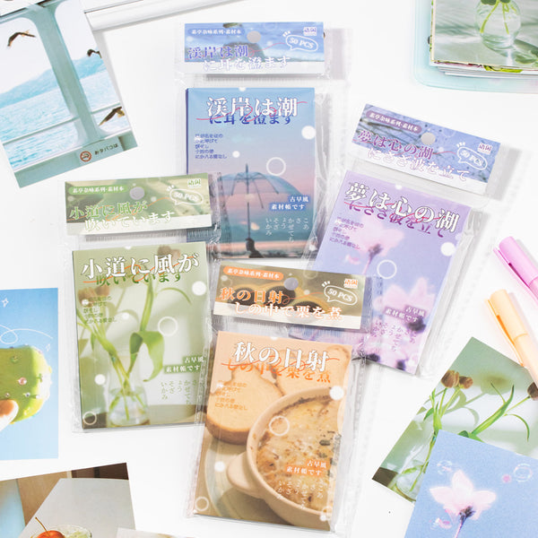 50PCS Past Ordinary Series material paper