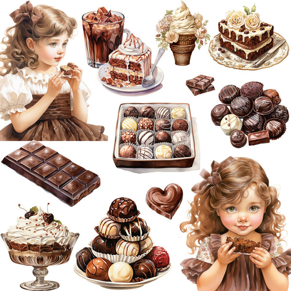 21PCS Chocolate sticker