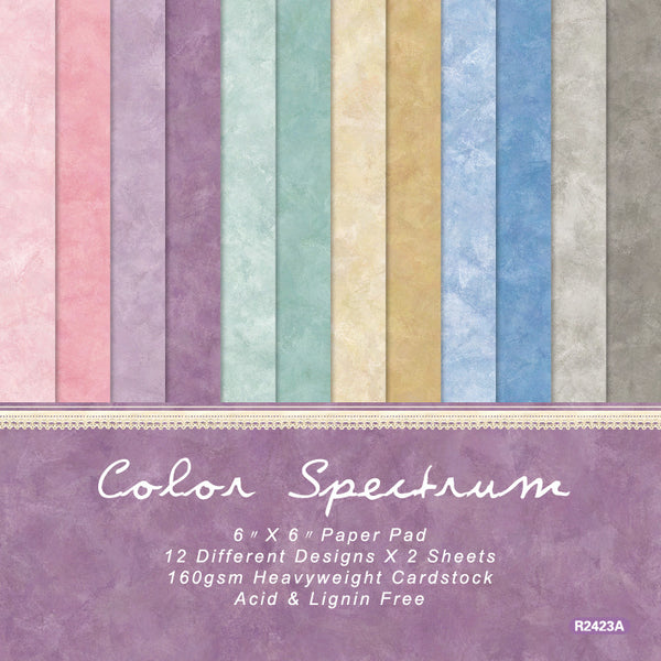 24PCS Color Spectrum background paper