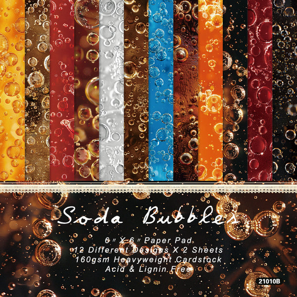 24PCS Soda Bubbles background paper