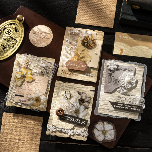 60PCS Time Inspiration Collection Series material paper set