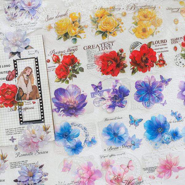 10PCS Wind flower shadow series sticker