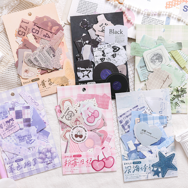 50PCS Starry Night Poem Series sticker