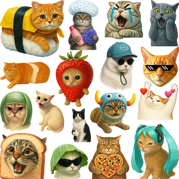 20PCS Fun Cat sticker