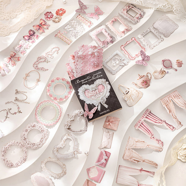 100PCS Romantic Lace Collection Series sticker