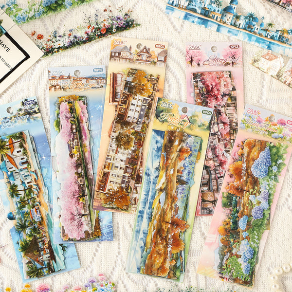 10PCS Missing the scenery Series sticker