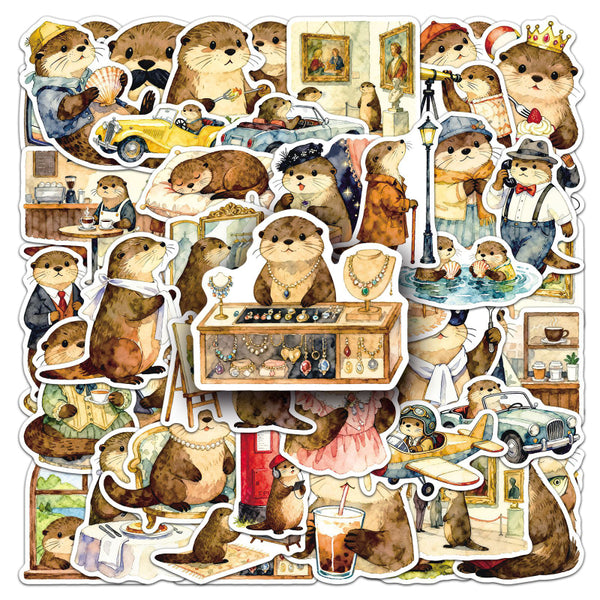 50PCS Cartoon otter Sticker