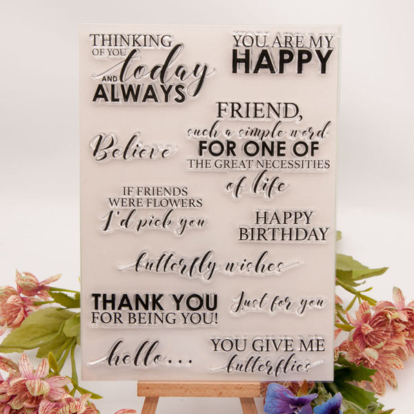 Clear silicone stamp