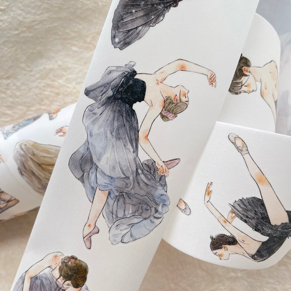 Whole Roll 6.5cm*10m Dancer Die Cutting Washi/PET/Fog PET Tape