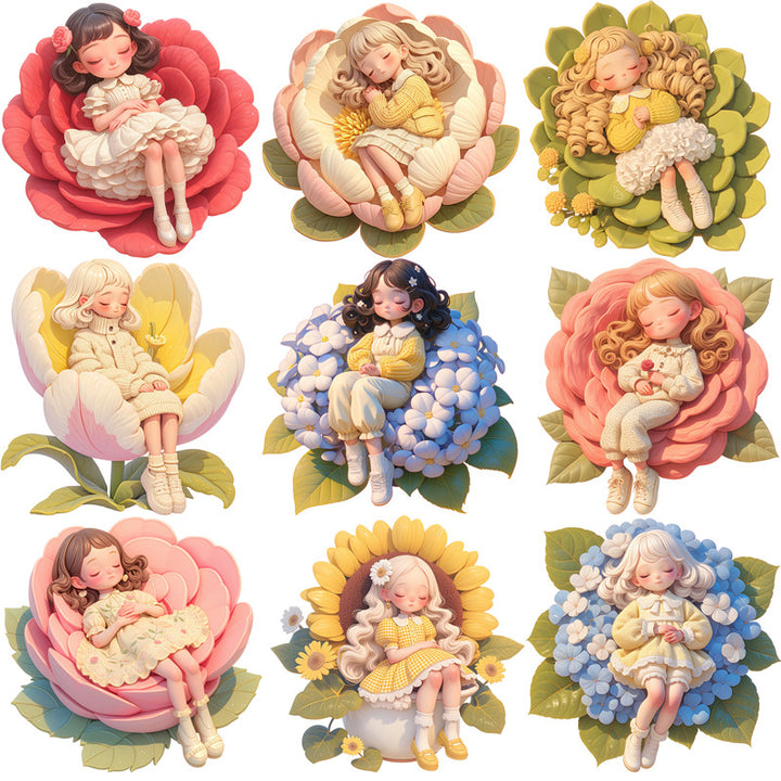 Sleep Flowercolor 20PCS Sleep Flower Girl sticker – LBLYXIR