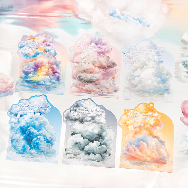 10PCS Cloud Floating series sticker