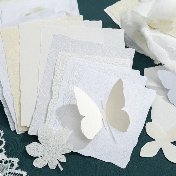 15PCS The gentle white series material paper