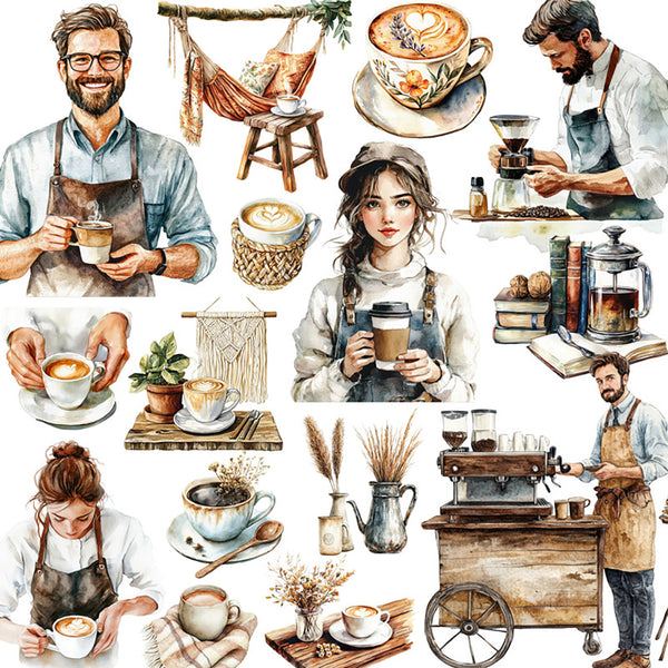 20PCS Coffee life sticker