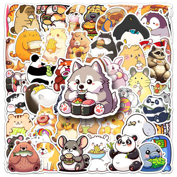 50PCS Chubby animal Sticker