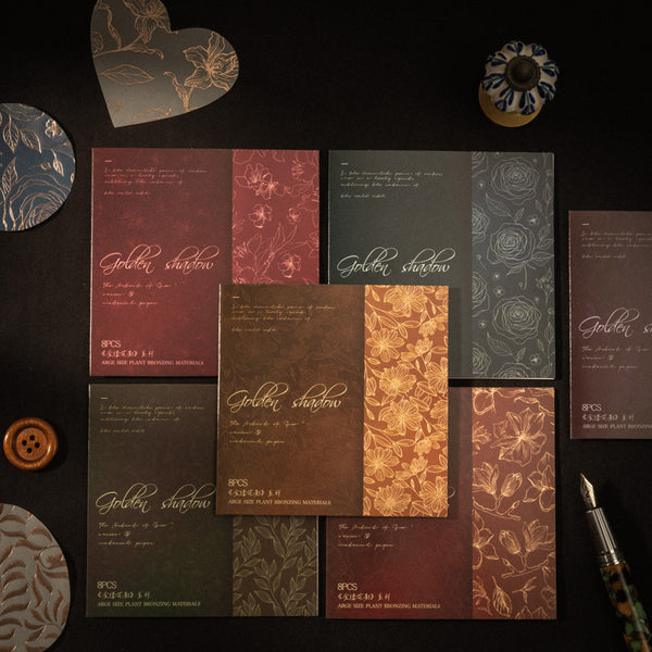 8PCS Witch Hazel Shadow Series material paper