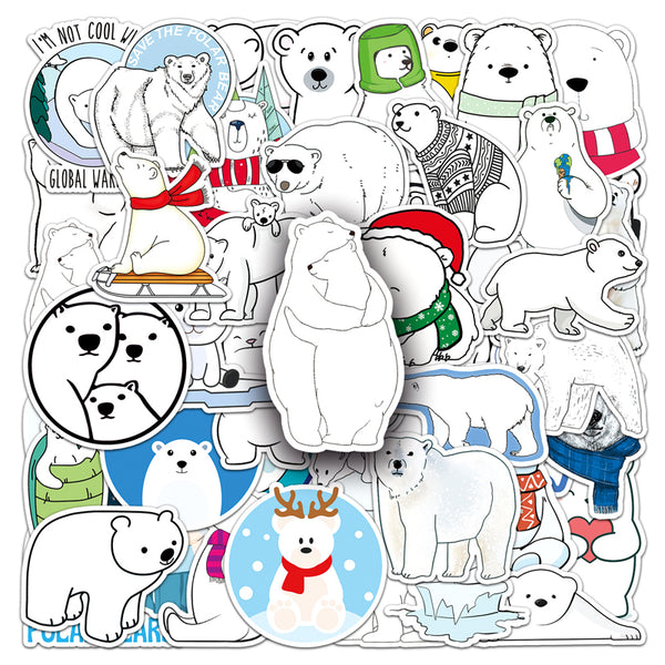 50PCS Polar bear Sticker