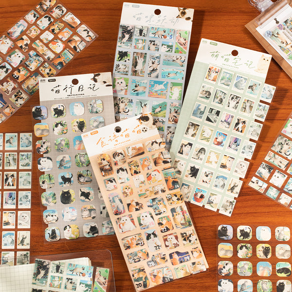 1PCS Cat Fun Daily Series sticker