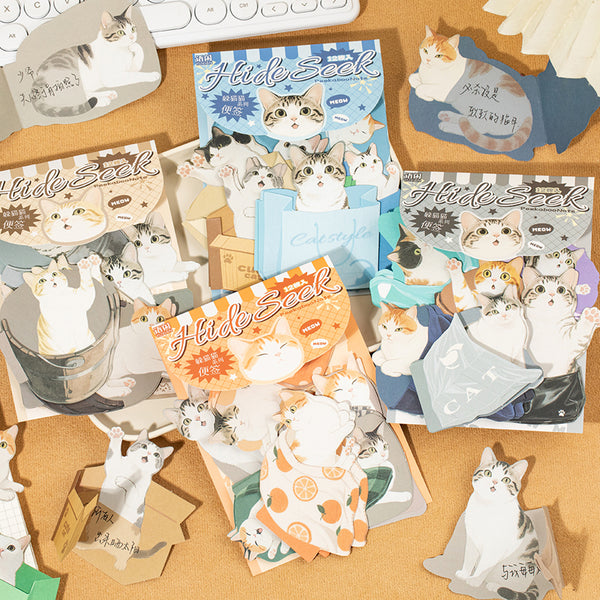 12PCS Hide and seek series note paper