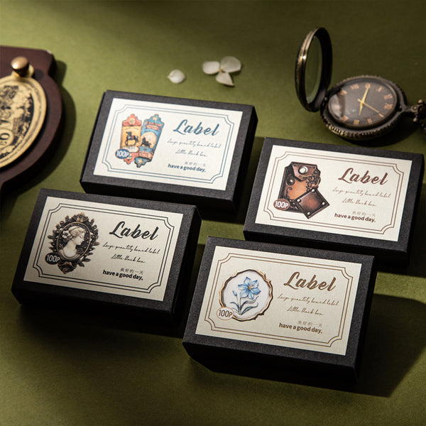 100PCS Little Black Box series sticker