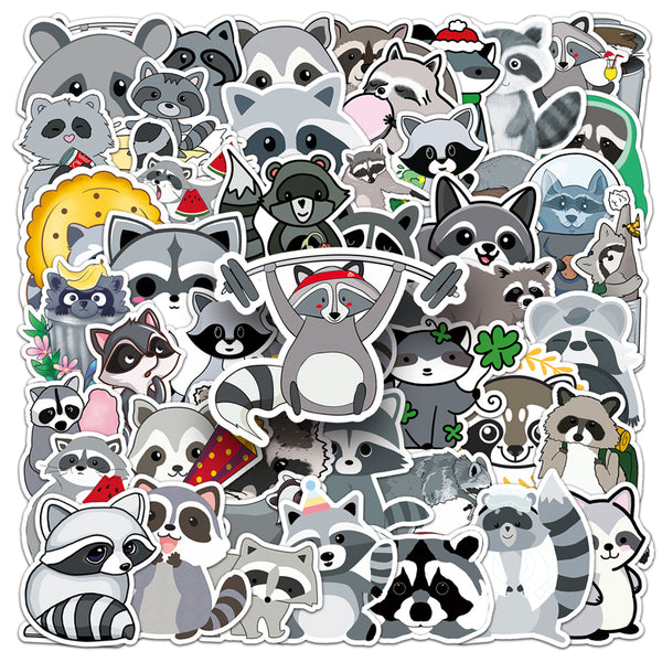 50PCS Little raccoon Sticker