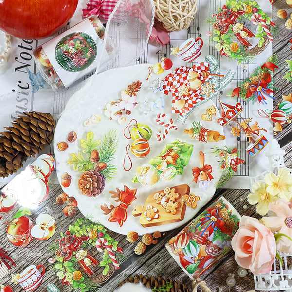 Merry Christmas Shell Gold PET Tape