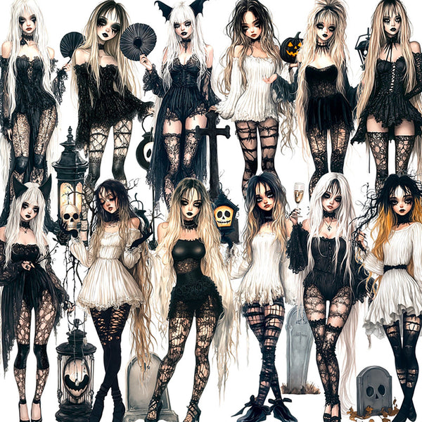 20PCS Gothic girl sticker