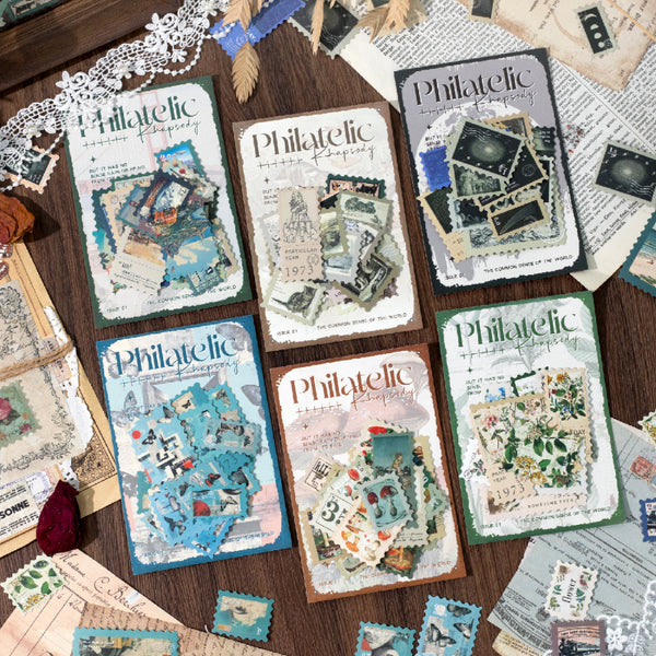 50PCS Philatelic Rhapsody series sticker