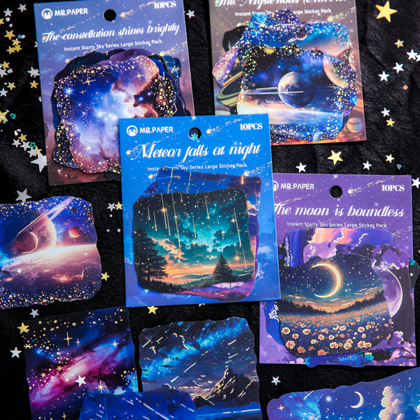 10PCS Instant Starry Sky Series sticker