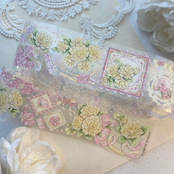 6cm*100cm Flowers and lace PET Tape