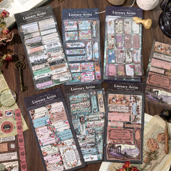 6PCS Text Artist Series sticker