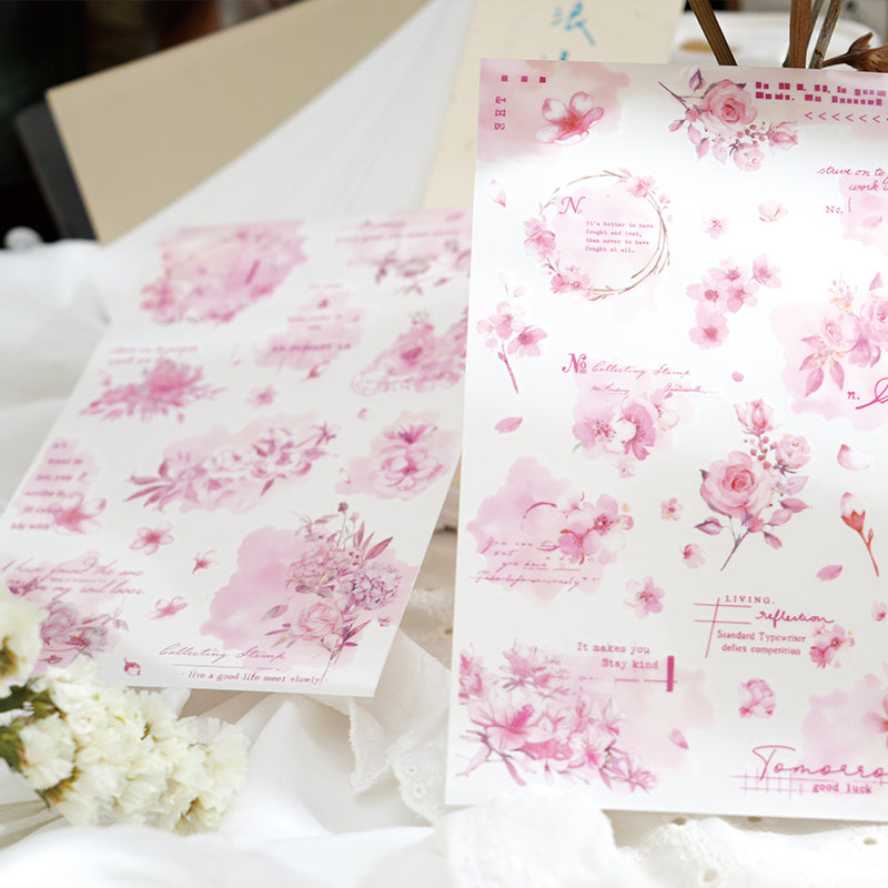2PCS Floating spring painted flower series transfer sticker – LBLYXIR
