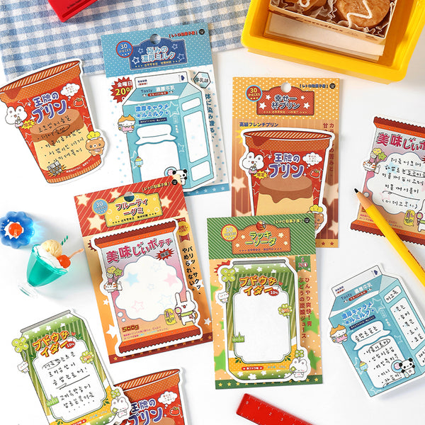 30PCS Snack shop series note paper