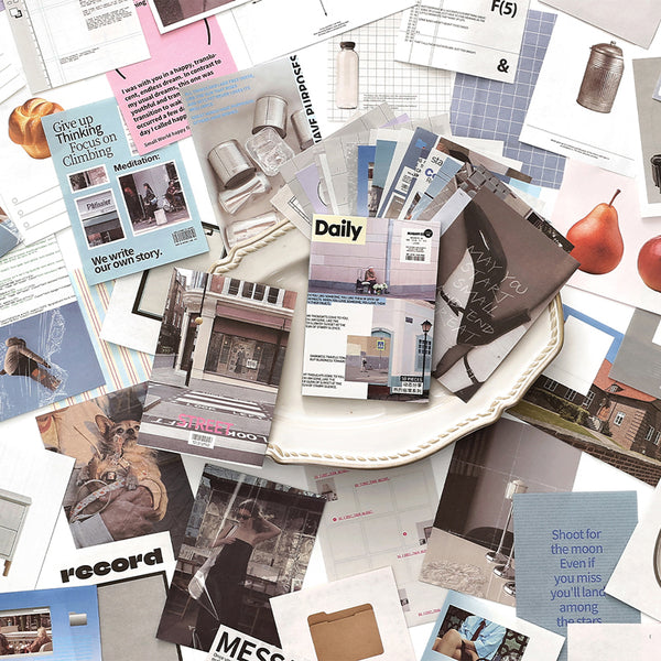 50PCS Passionate and Mundane Series material paper