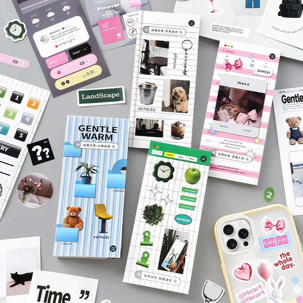 20PCS Daily Sharing Series sticker book