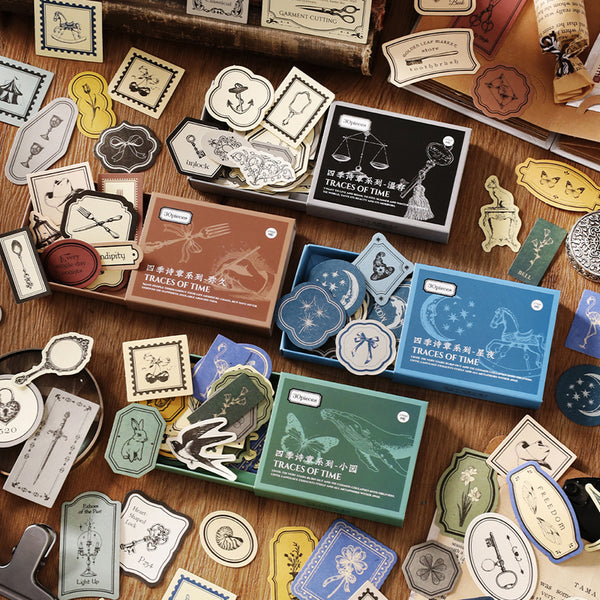 30PCS The Four Seasons Poetry Series material paper