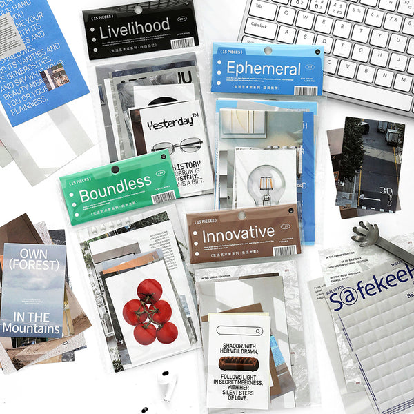 15PCS Life Artist Series material paper