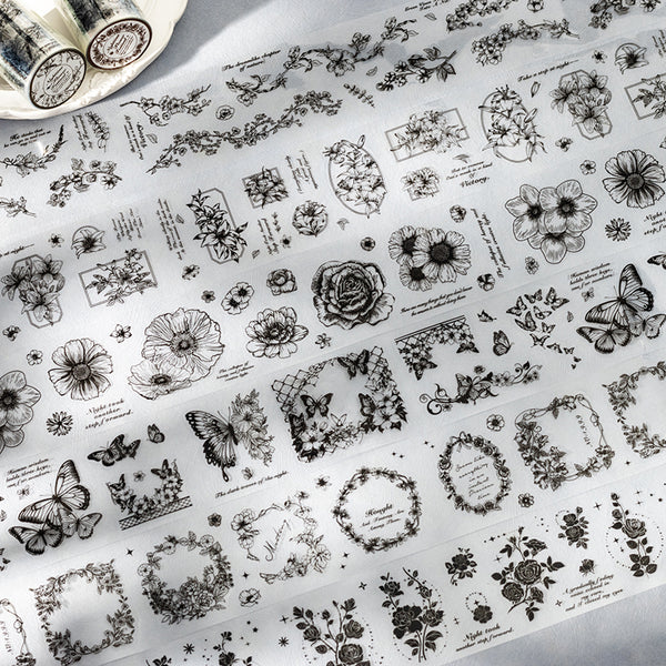 Late Night Flower Affairs Series Die Cutting PET Tape