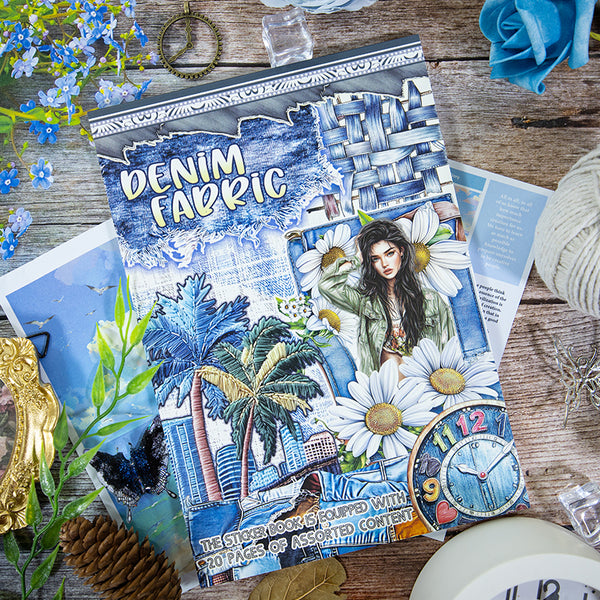 20PCS Blue Denim series sticker book