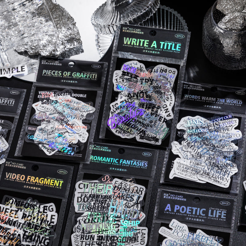 30PCS Text Title Series sticker – LBLYXIR