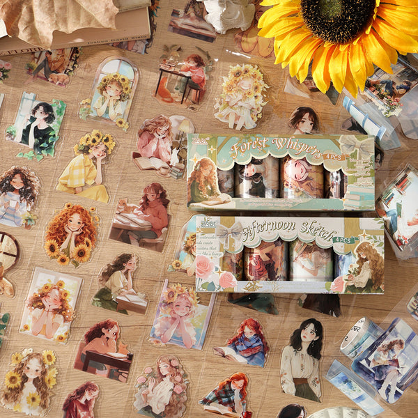 Afternoon Painting series Die Cutting PET Tape Set