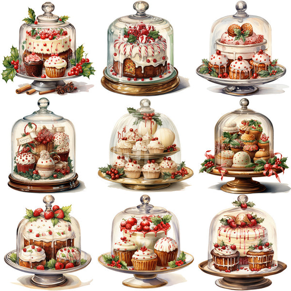 20PCS Christmas cake sticker