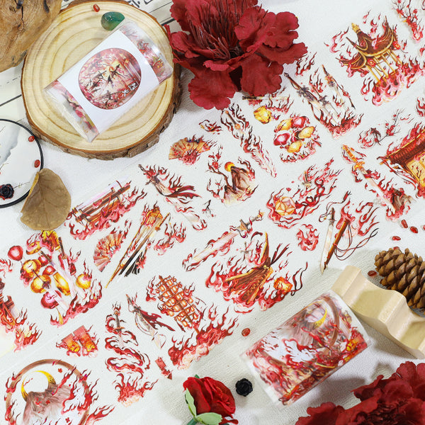 Blazing fire Laser Red PET Tape